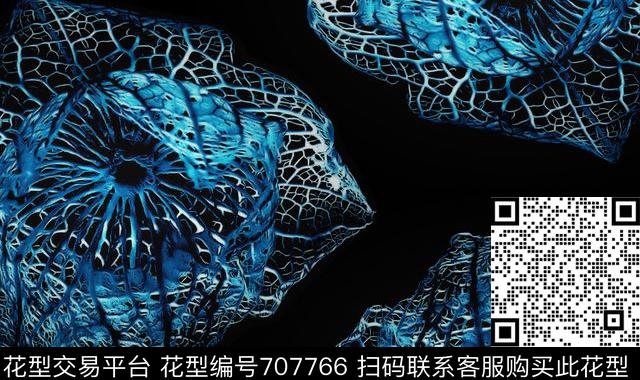 波浪条纹大花花朵数码印花华亿平台下载（图片编号: 707766） - 瓦栏（Walan）