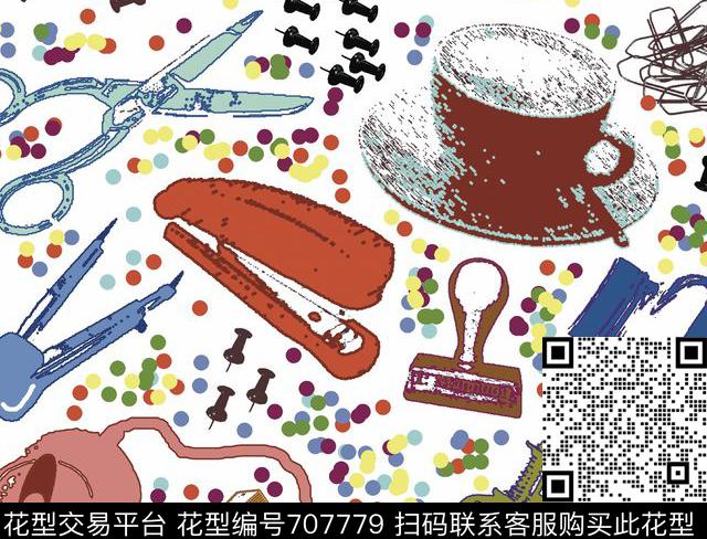 波浪条纹大花花朵数码印花华亿平台下载（图片编号: 707779） - 瓦栏（Walan）