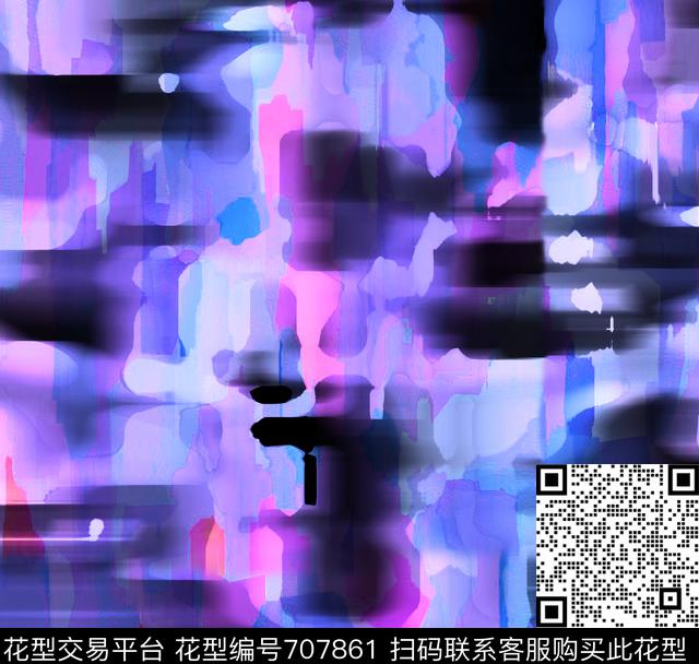 迷彩数码华亿平台抽象数码印花华亿平台下载（图片编号: 707861） - 瓦栏（Walan）