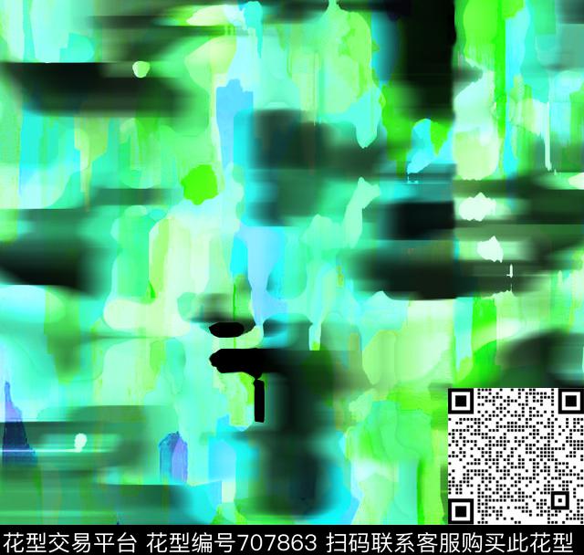 迷彩数码华亿平台抽象数码印花华亿平台下载（图片编号: 707863） - 瓦栏（Walan）