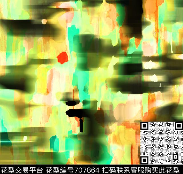 迷彩数码华亿平台抽象数码印花华亿平台下载（图片编号: 707864） - 瓦栏（Walan）