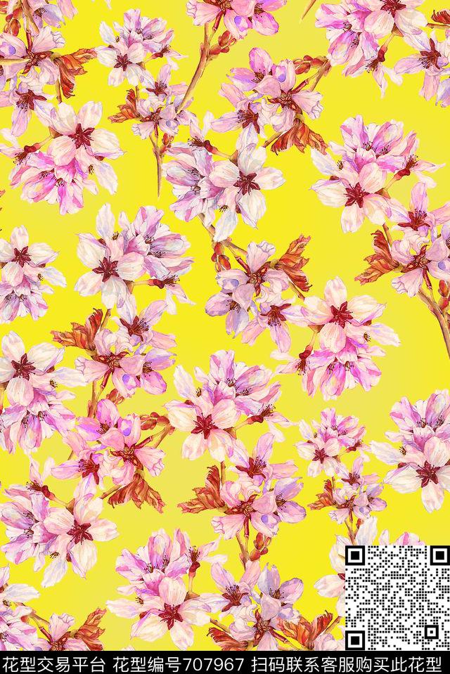 花卉女装小碎花数码印花华亿平台下载（图片编号: 707967） - 瓦栏（Walan）