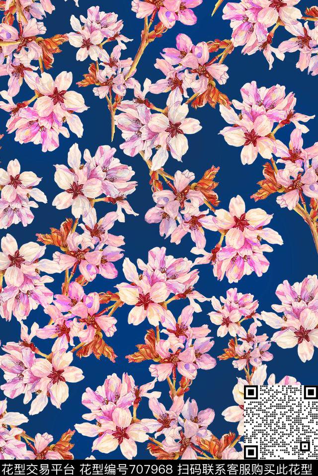 花卉女装小碎花数码印花华亿平台下载（图片编号: 707968） - 瓦栏（Walan）