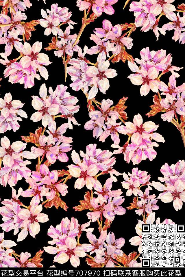 花卉女装小碎花数码印花华亿平台下载（图片编号: 707970） - 瓦栏（Walan）
