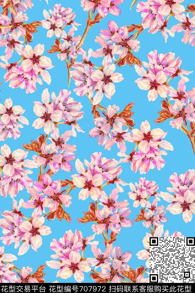 花卉女装小碎花数码印花华亿平台下载（图片编号: 707972） - 瓦栏（Walan）