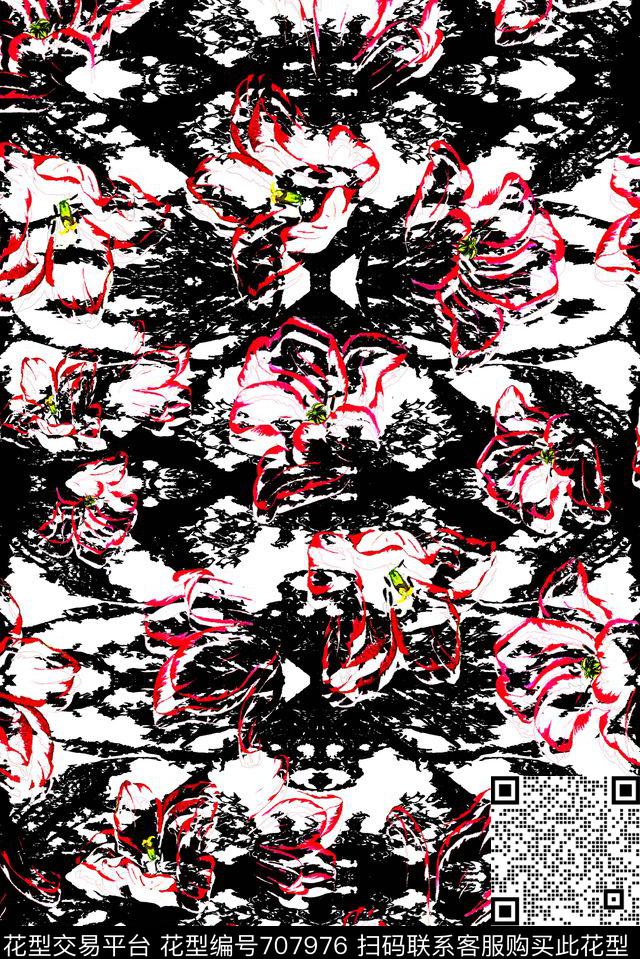 花卉男装女装数码印花华亿平台下载（图片编号: 707976） - 瓦栏（Walan）