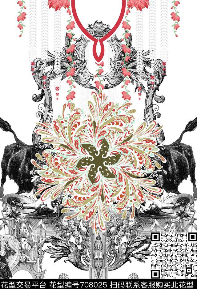 定位精美花纹数码印花华亿平台下载（图片编号: 708025） - 瓦栏（Walan）