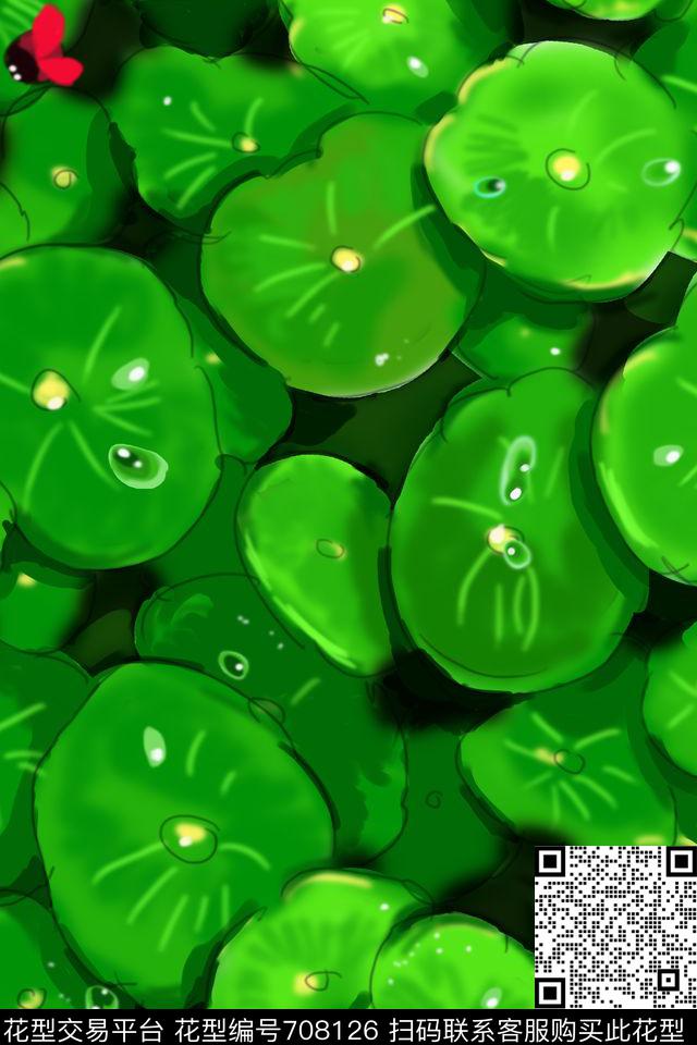 独幅植物纹童装数码印花华亿平台下载（图片编号: 708126） - 瓦栏（Walan）