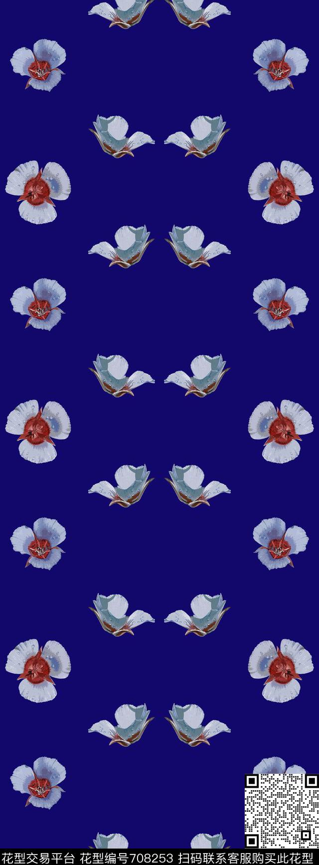丝巾长巾花卉大牌传统印花华亿平台下载（图片编号: 708253） - 瓦栏（Walan）