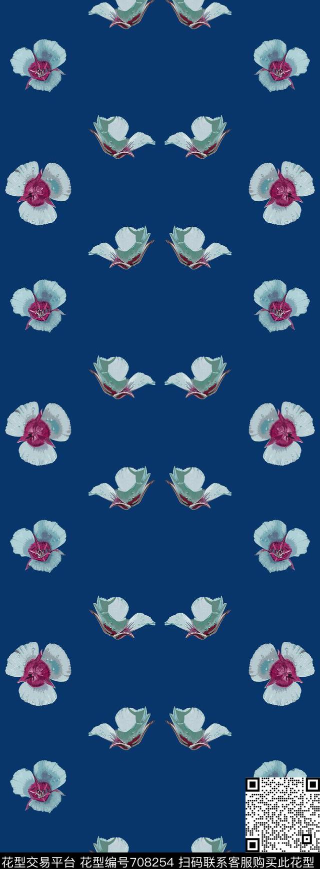 丝巾长巾花卉大牌传统印花华亿平台下载（图片编号: 708254） - 瓦栏（Walan）