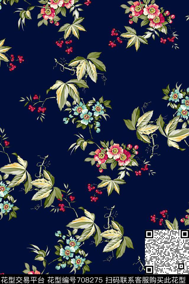 抽象手绘几何清爽花卉时尚潮流复古女装花朵玫瑰花印花欧美大牌女装夹克外套纹理印花数码印花华亿平台下载（图片编号: 708275） - 瓦栏（Walan）