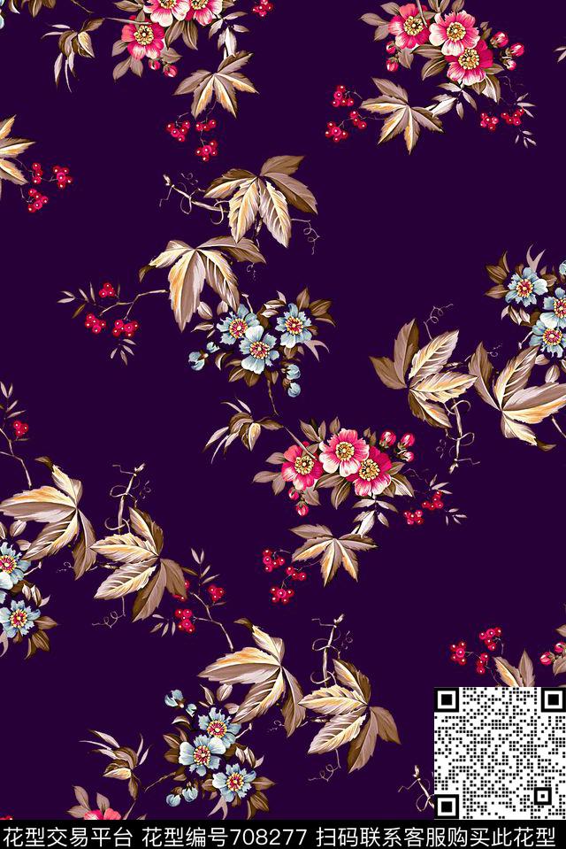 抽象手绘几何清爽花卉时尚潮流复古女装花朵玫瑰花印花欧美大牌女装夹克外套纹理印花数码印花华亿平台下载（图片编号: 708277） - 瓦栏（Walan）