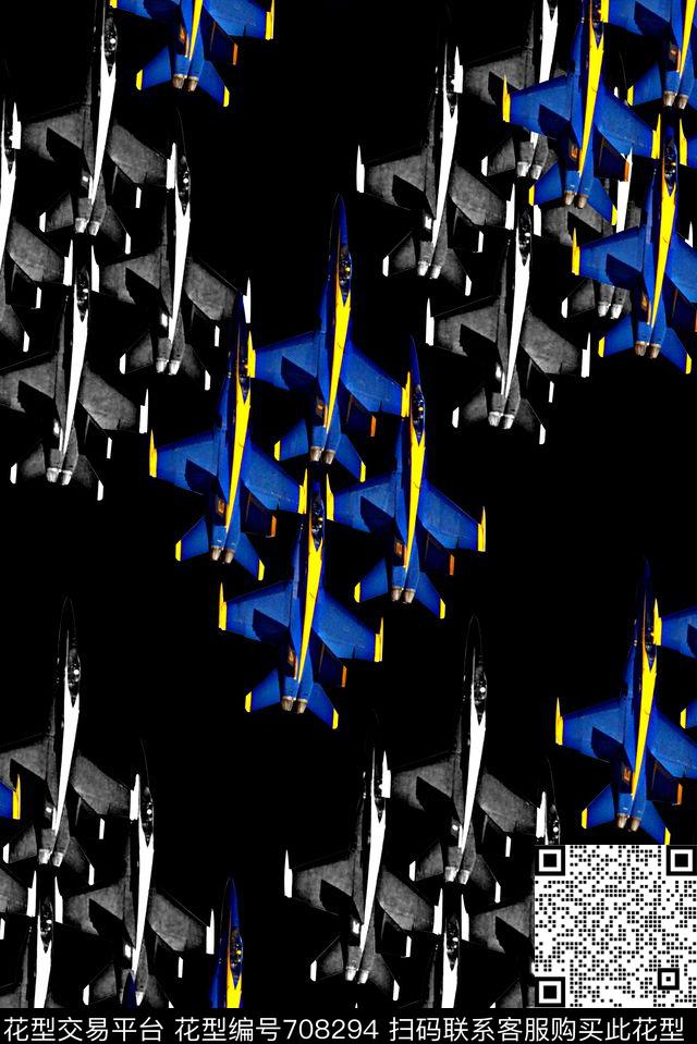 抽象手绘几何卡通飞机印花时尚大牌男装夹克外套T恤印花欧美复古设计印花数码印花华亿平台下载（图片编号: 708294） - 瓦栏（Walan）