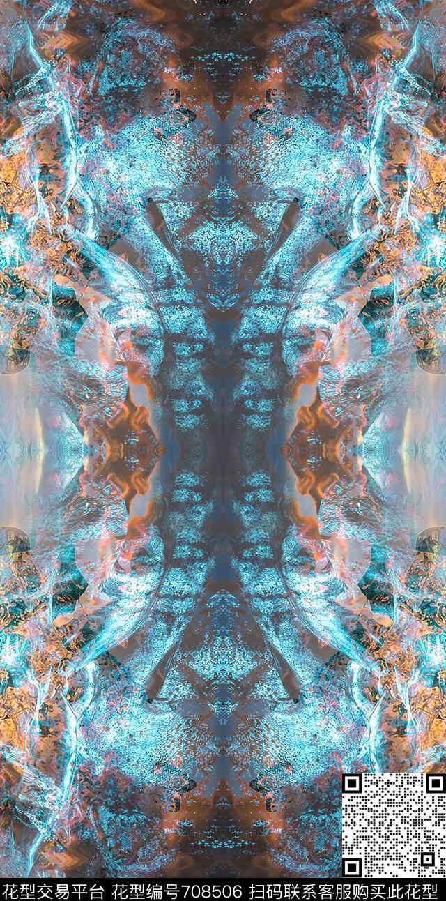 抽象纹理炫彩数码印花华亿平台下载（图片编号: 708506） - 瓦栏（Walan）