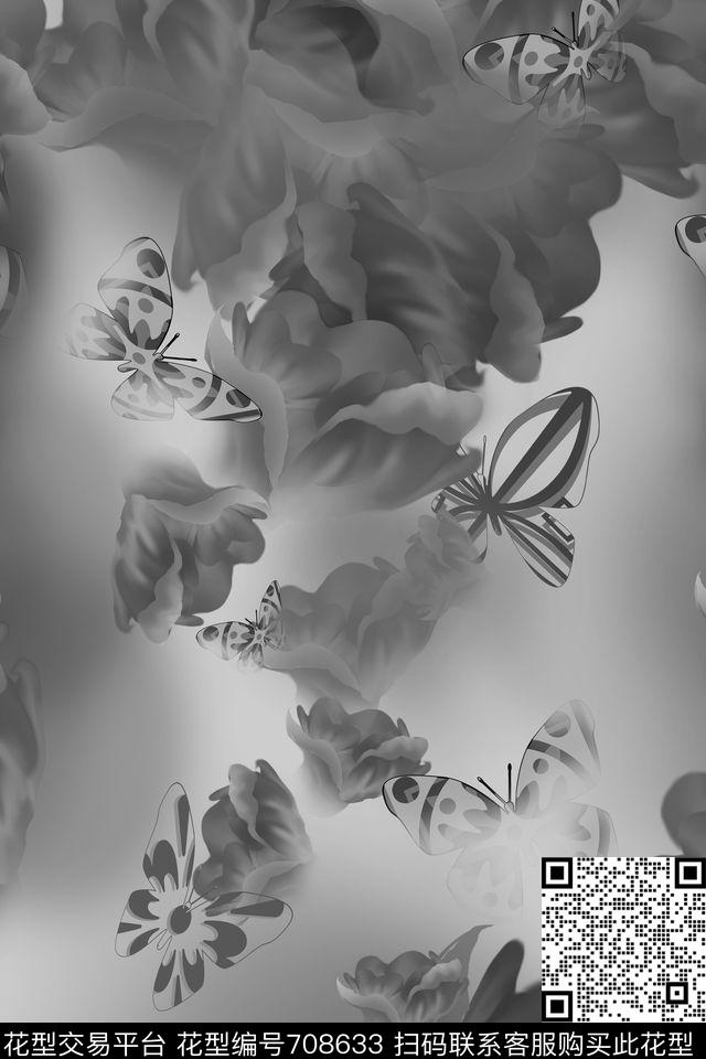 乱花花卉708633数码印花华亿平台下载（图片编号: 708633） - 瓦栏（Walan）