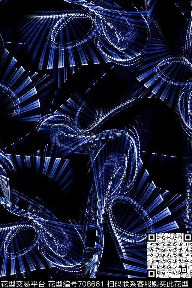 抽象男装肌理数码印花华亿平台下载（图片编号: 708661） - 瓦栏（Walan）