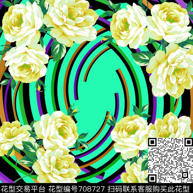 大牌花卉丝巾方巾传统印花华亿平台下载（图片编号: 708727） - 瓦栏（Walan）