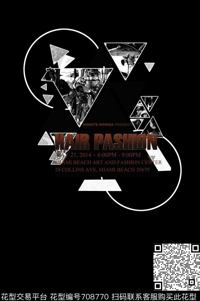 几何黑白英文数码印花华亿平台下载（图片编号: 708770） - 瓦栏（Walan）