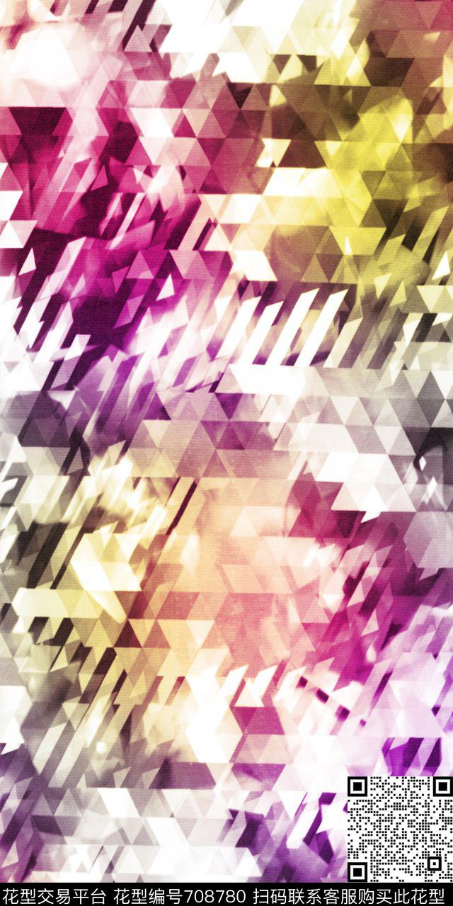 3D立体方格三角形数码印花华亿平台下载（图片编号: 708780） - 瓦栏（Walan）