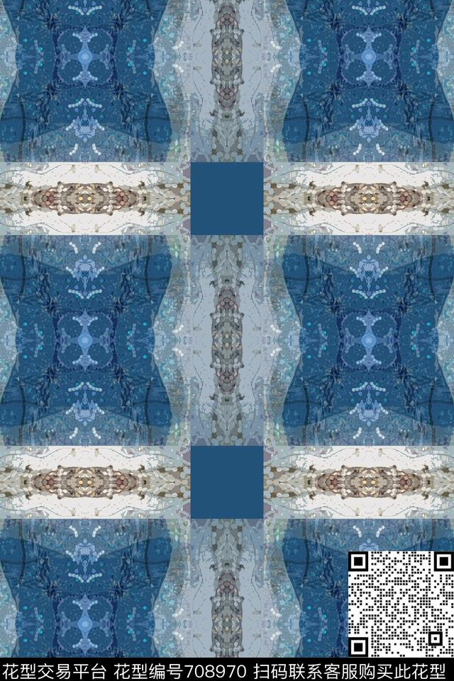 时尚抽象格子图案几何炫彩传统印花华亿平台下载（图片编号: 708970） - 瓦栏（Walan）