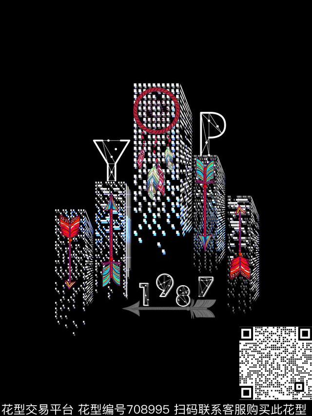 创意休闲字母数码印花华亿平台下载（图片编号: 708995） - 瓦栏（Walan）