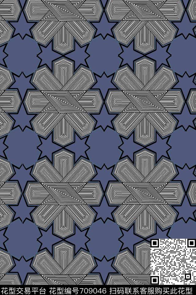 男装休闲风不规则几何传统印花华亿平台下载（图片编号: 709046） - 瓦栏（Walan）