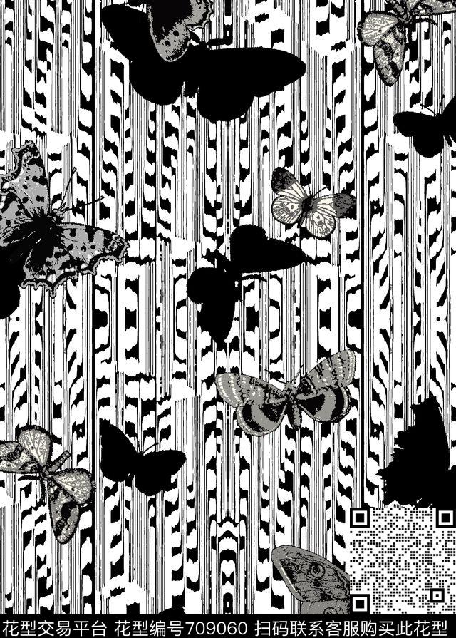 蝴蝶纹理底纹男装羽绒服传统印花华亿平台下载（图片编号: 709060） - 瓦栏（Walan）