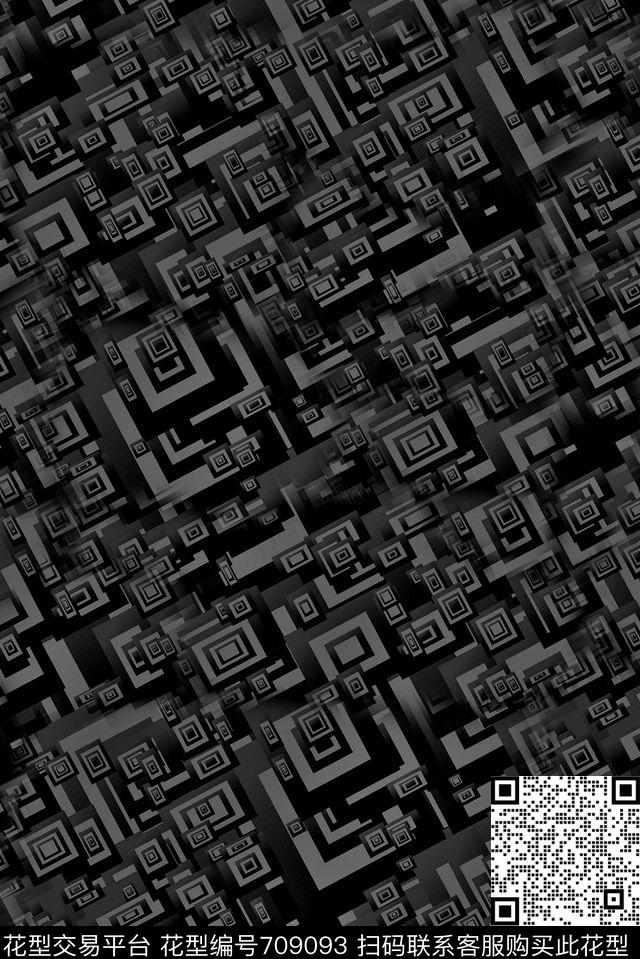 抽象手绘几何数码印花时尚潮流男装满版印花欧美大牌男装夹克外套T恤印花数码印花华亿平台下载（图片编号: 709093） - 瓦栏（Walan）