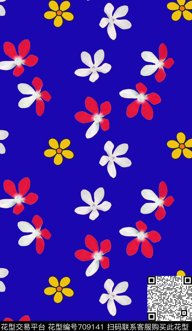 小花满版乱花小碎花传统印花华亿平台下载（图片编号: 709141） - 瓦栏（Walan）