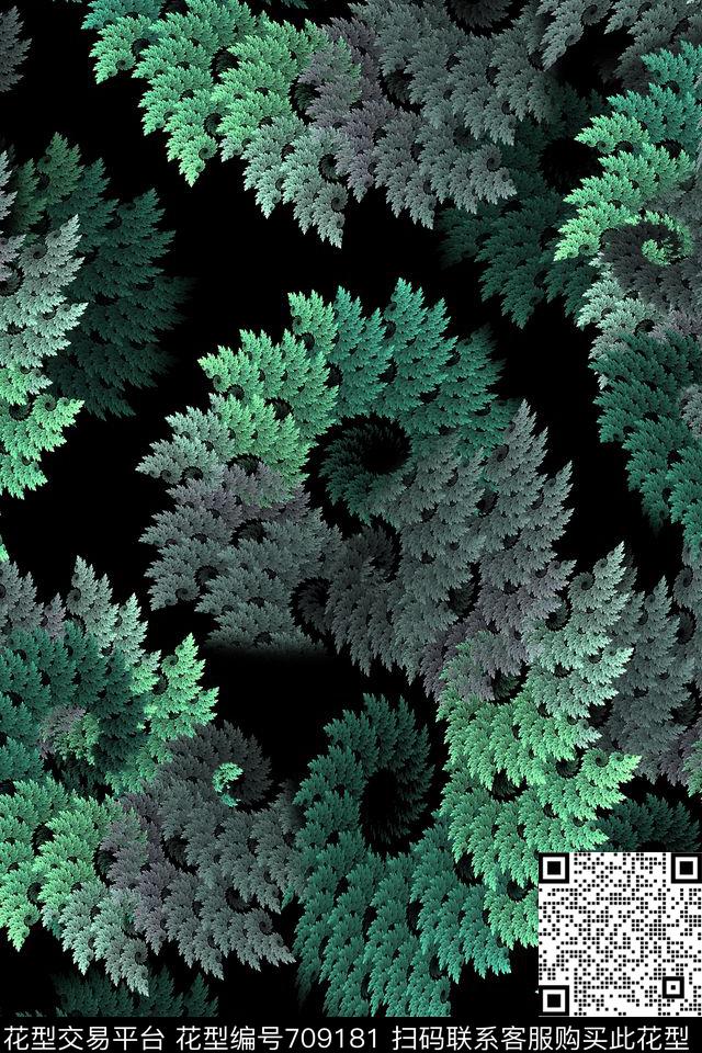 抽象肌理女装数码印花华亿平台下载（图片编号: 709181） - 瓦栏（Walan）