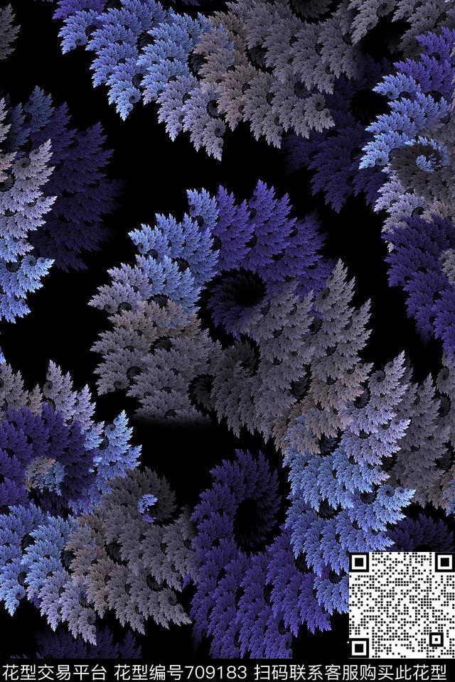 抽象肌理女装数码印花华亿平台下载（图片编号: 709183） - 瓦栏（Walan）