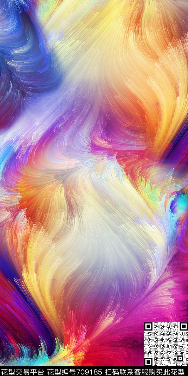 东南亚波西米亚抽象数码印花华亿平台下载（图片编号: 709185） - 瓦栏（Walan）