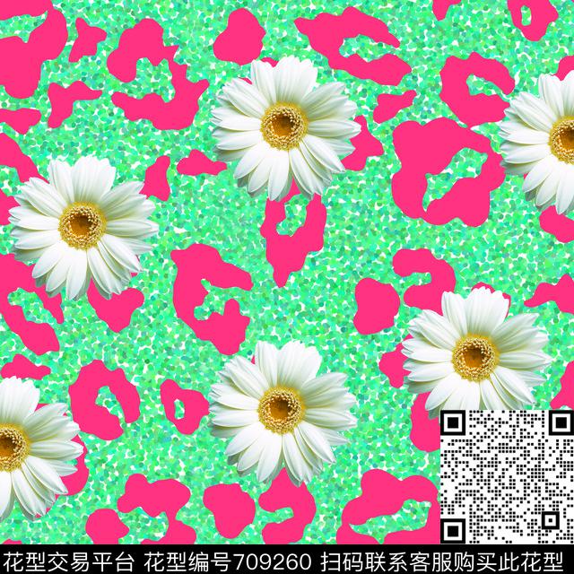 几何不规则几何花卉数码印花华亿平台下载（图片编号: 709260） - 瓦栏（Walan）