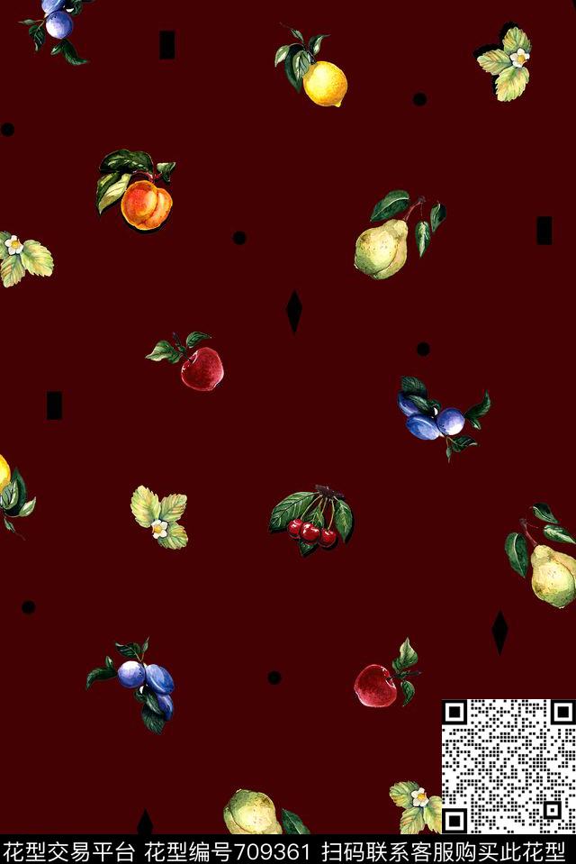 水果女装休闲风数码印花华亿平台下载（图片编号: 709361） - 瓦栏（Walan）