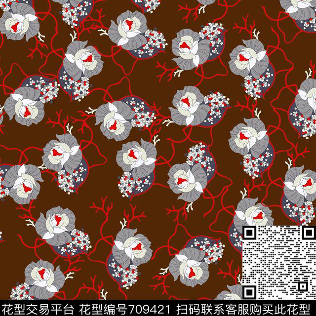 乱花小碎花花朵传统印花华亿平台下载（图片编号: 709421） - 瓦栏（Walan）