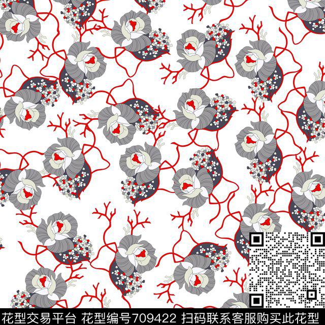 乱花小碎花花朵传统印花华亿平台下载（图片编号: 709422） - 瓦栏（Walan）
