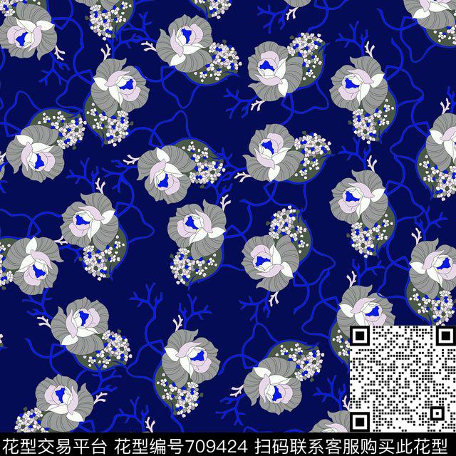 乱花小碎花花朵传统印花华亿平台下载（图片编号: 709424） - 瓦栏（Walan）