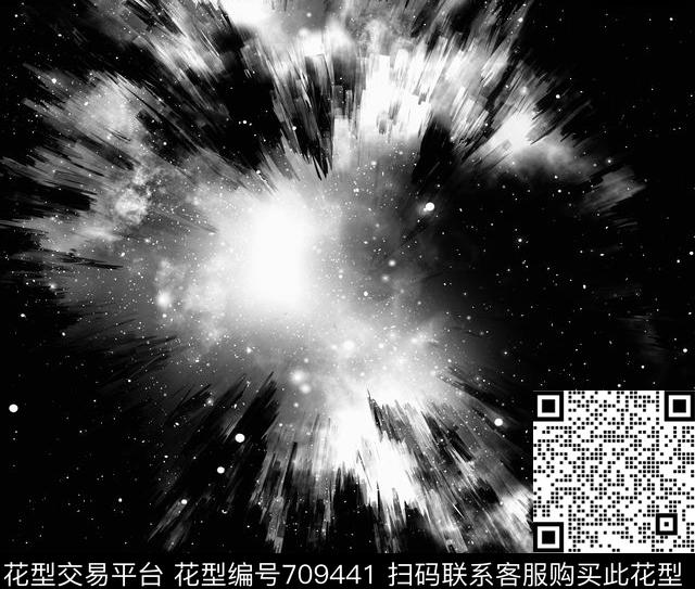 夜景天空黑底花卉数码印花华亿平台下载（图片编号: 709441） - 瓦栏（Walan）