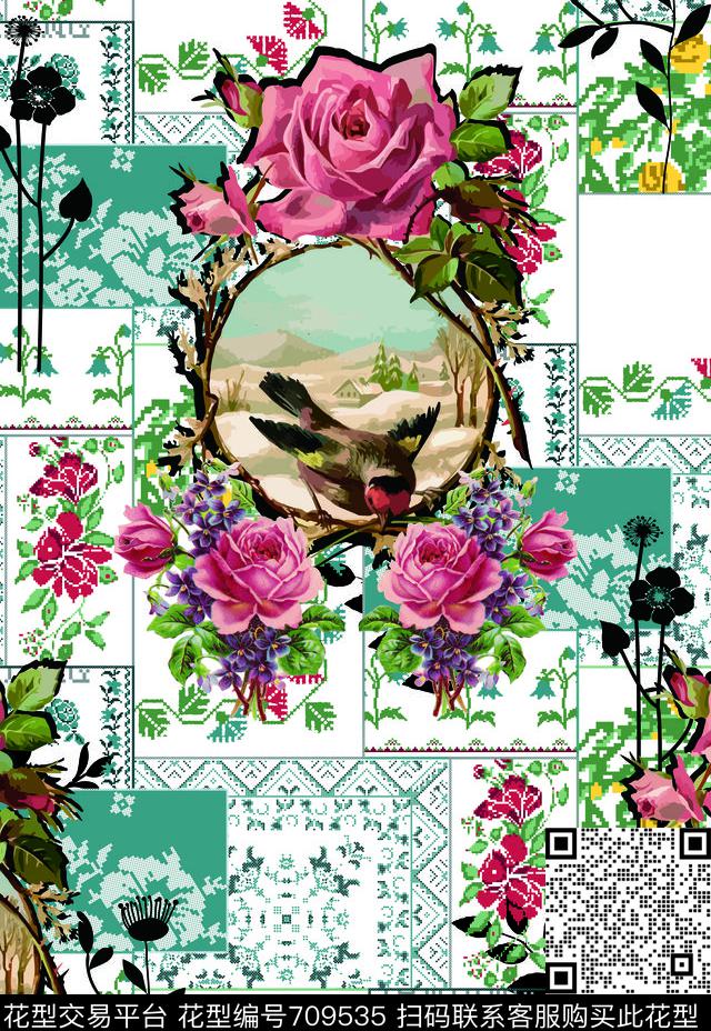 地毯波西米亚花卉数码印花华亿平台下载（图片编号: 709535） - 瓦栏（Walan）