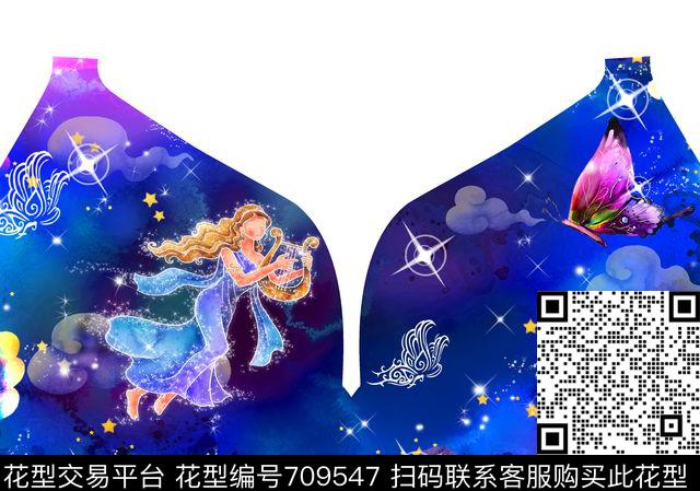 趣味花朵时尚数码印花华亿平台下载（图片编号: 709547） - 瓦栏（Walan）