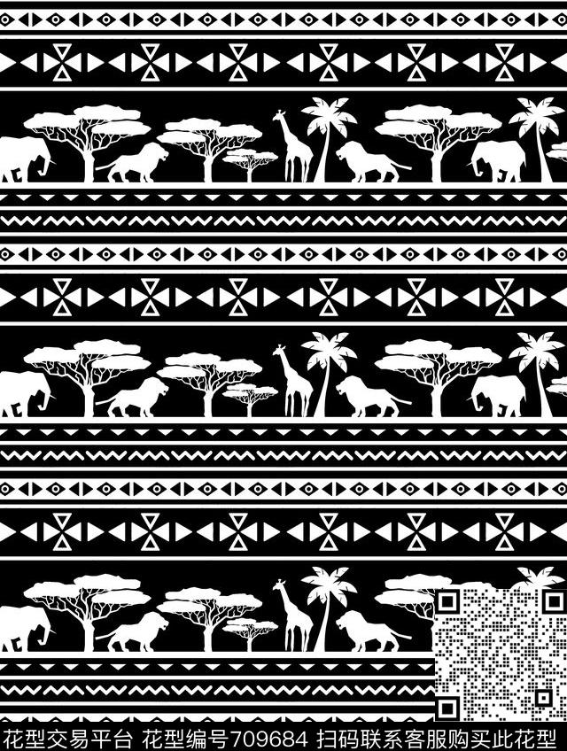 几何卡通热带传统印花华亿平台下载（图片编号: 709684） - 瓦栏（Walan）