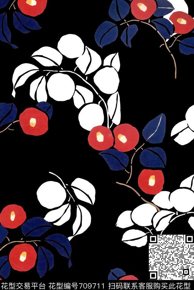 树叶抽象花卉男装外套数码印花华亿平台下载（图片编号: 709711） - 瓦栏（Walan）