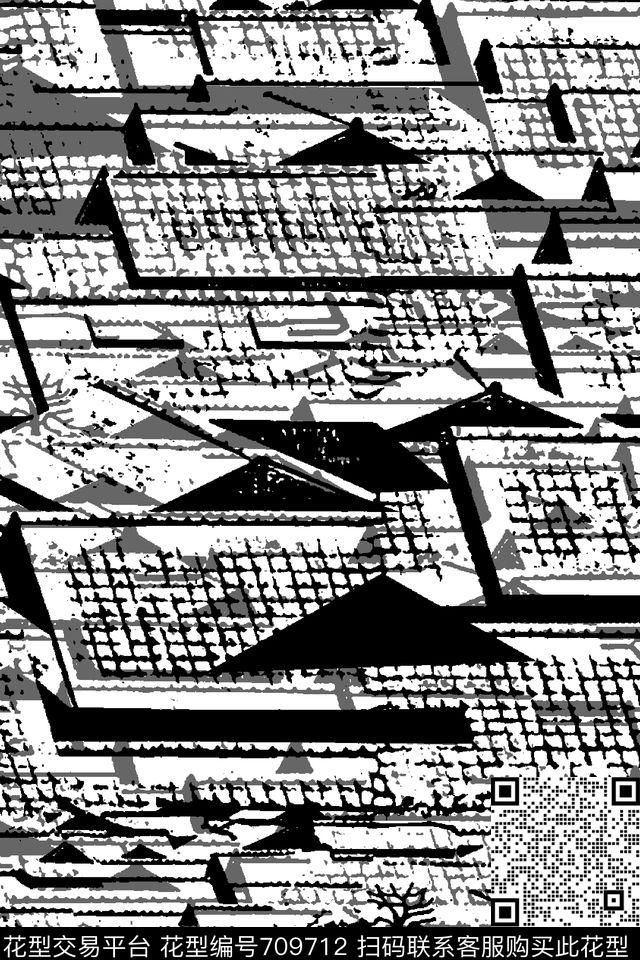 几何肌理纹男装外套传统印花华亿平台下载（图片编号: 709712） - 瓦栏（Walan）