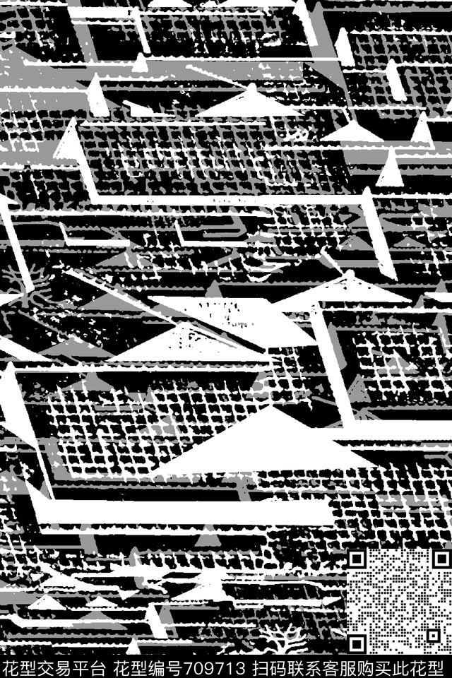 几何肌理纹男装外套传统印花华亿平台下载（图片编号: 709713） - 瓦栏（Walan）