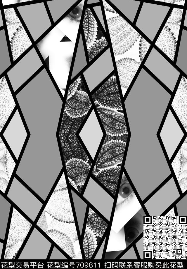 MAX-热带风情彩色几何趣味数码印花华亿平台下载（图片编号: 709811） - 瓦栏（Walan）