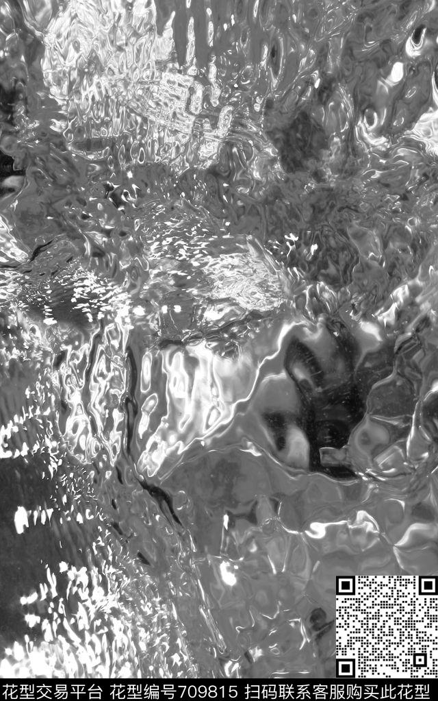 MAX-热带风情蓝色抽象水纹趣味波纹传统印花华亿平台下载（图片编号: 709815） - 瓦栏（Walan）