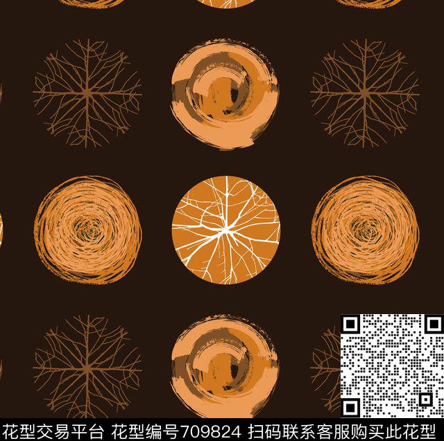 几何波点抽象传统印花华亿平台下载（图片编号: 709824） - 瓦栏（Walan）