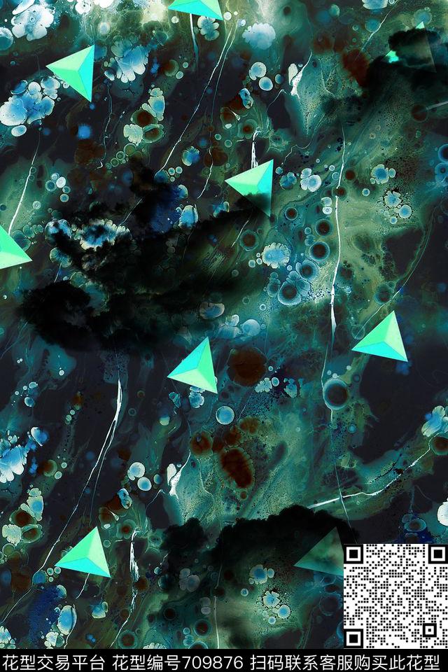 几何肌理云层数码印花华亿平台下载（图片编号: 709876） - 瓦栏（Walan）