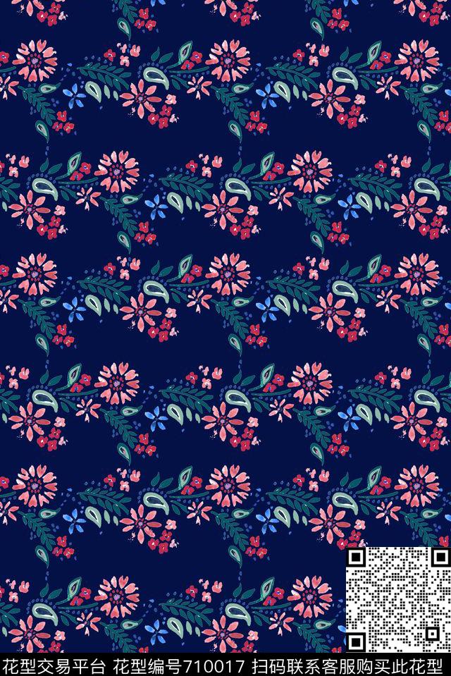 小碎花花卉女装传统印花华亿平台下载（图片编号: 710017） - 瓦栏（Walan）