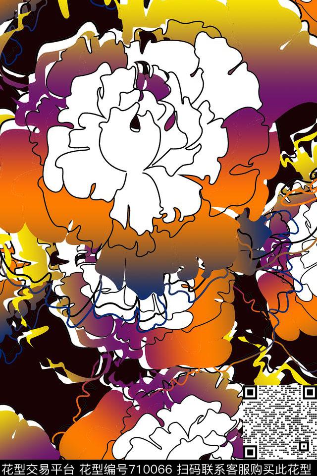 乱花花卉710070数码印花华亿平台下载（图片编号: 710066） - 瓦栏（Walan）